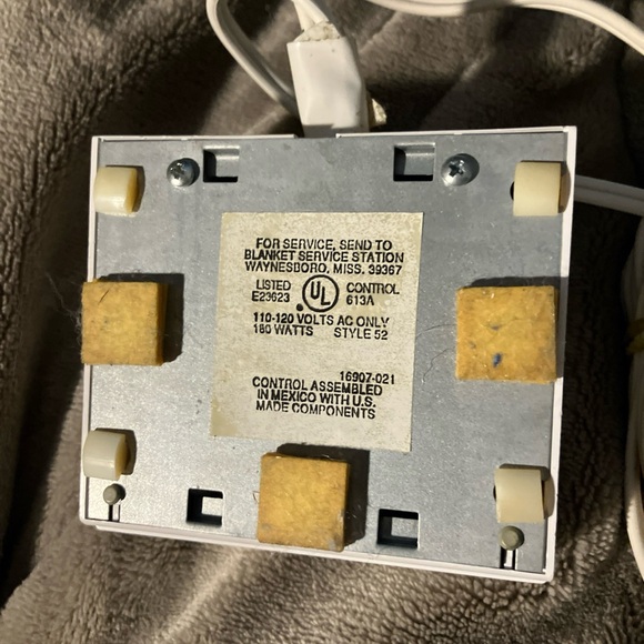 Sunbeam Power Cord 16907-031 Electric Heating Blanket Dual Controller Unit Only - Picture 3 of 6
